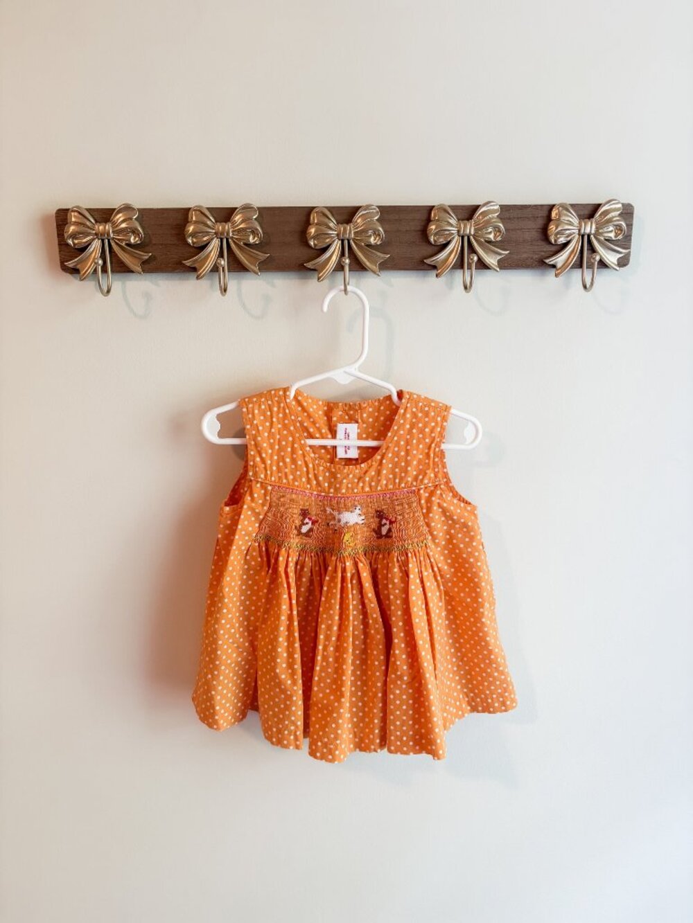 Mom and me 3T Orange Cotton Sleeveless Toddler Dress